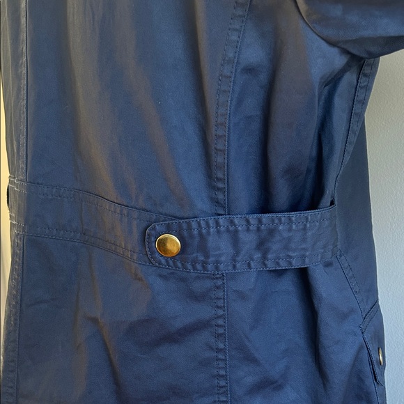 Laura Scott Cotton Utility Jacket in Navy Blue - Picture 9 of 11
